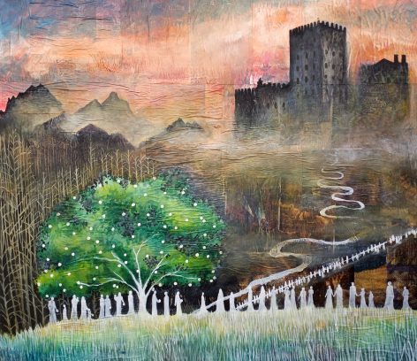Lehi's Vision, acrylic on collage, 44"x56"